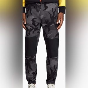Polo Ralph Lauren color block camo track pants/ joggers/ side/ back pockets SZ S